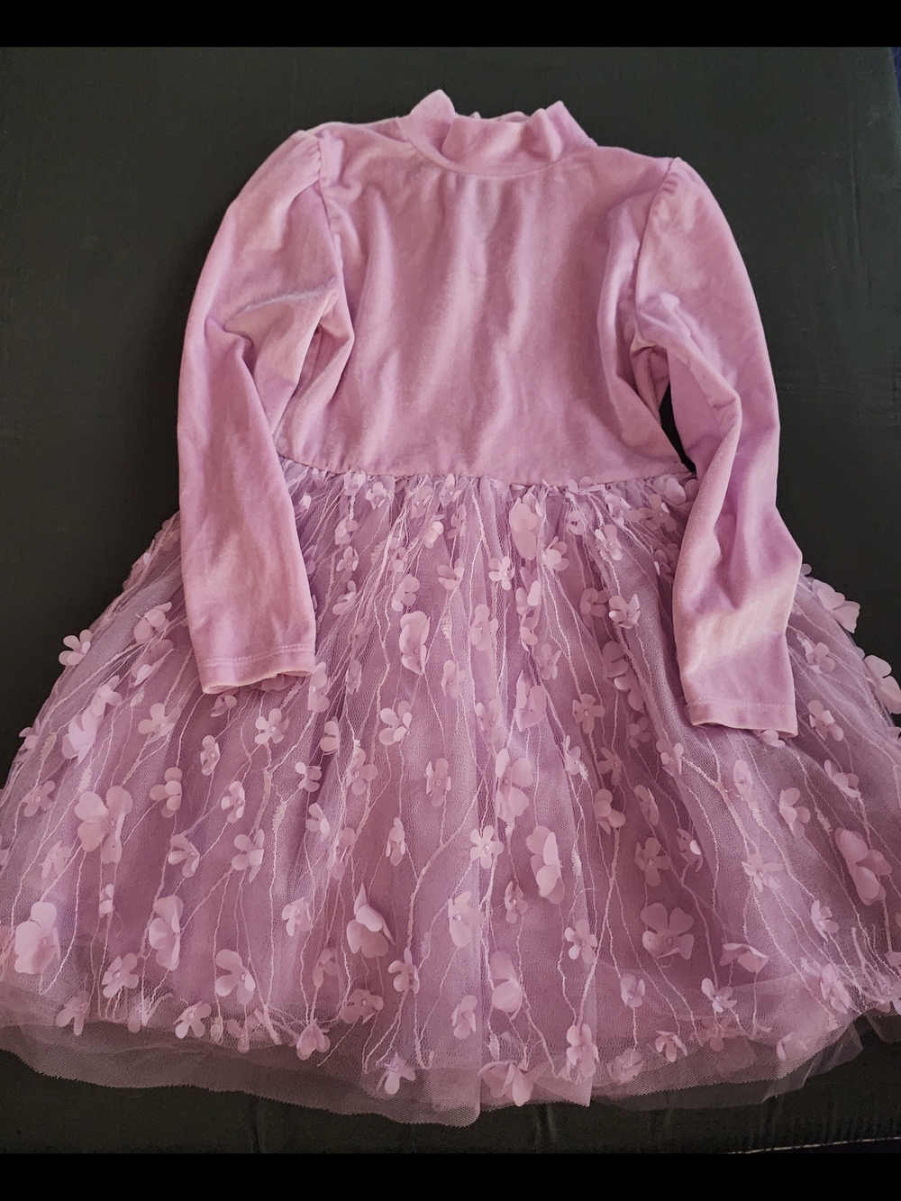 btween Lavender Floral Tulle Costume Dress